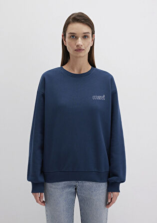 Mavi Logo Baskılı Lacivert Sweatshirt 1611656-82454