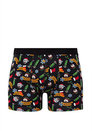 Mavi Yılbaşı Temalı Siyah Boxer 0911246-900