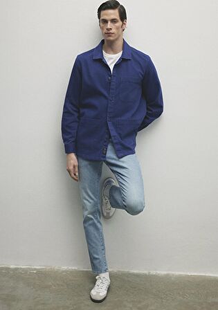 Marcus Premium Blue Puslu Açık Mavi Jean Pantolon 0035186532