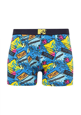 Baskılı Mavi Boxer 0911382-70705