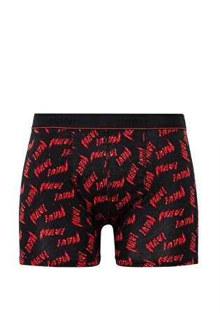 Mavi Baskılı Siyah Boxer 0911306-900