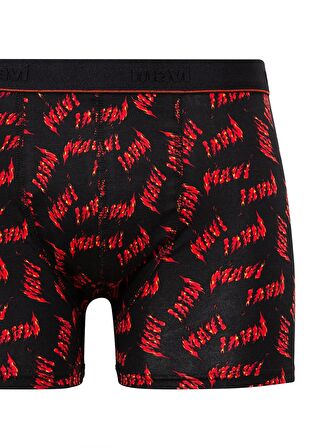 Mavi Baskılı Siyah Boxer 0911306-900