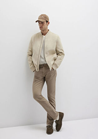Jake Koyu Açık Kahverengi Comfort Gabardin Pantolon 0042286571