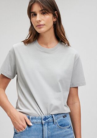 Mavi Bisiklet Yaka Gri Basic Tişört 1600965-70075