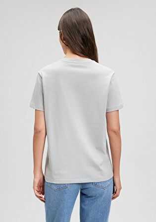 Mavi Bisiklet Yaka Gri Basic Tişört 1600965-70075