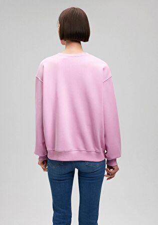 Mavi Bisiklet Yaka Pembe Basic Sweatshirt 1610198-71117