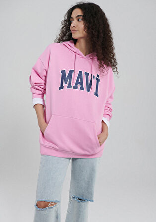 Mavi Logo Baskılı Pembe Sweatshirt 1600361-71038