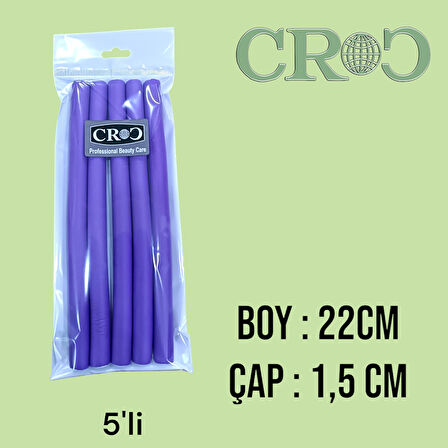 Croc 1240 Sosis Bigudi 5li Mor Boy:22Cm Çap:1.5Cm