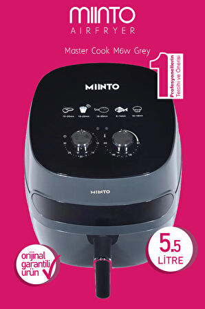 Miinto Master Cook M5 5.5 lt Yağsız Airfryer Gri