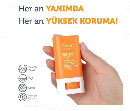 The Purest Solutions Yüksek Güneş Koruyucu SPF50+ Stick 17 gr
