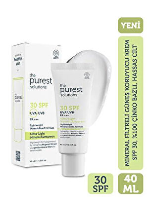 The Purest Solutions Mineral Filtreli Güneş Koruyucu Krem SPF 30 40 ml 