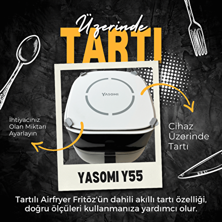 Yasomi Y55 6 lt Yağsız Airfryer Beyaz