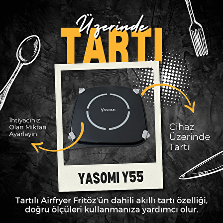 Yasomi Y55 6 lt Yağsız Airfryer Siyah