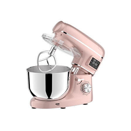 Yasomi Sm 1504bml Pembe Led Ekranlı Kıyma Çekme Aparatlı Blender Stand Mikser Mutfak Şefi 1500w