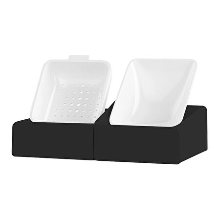 Yasomi DU-F03V SmartPaw+ 2si1 Arada 4L/5L Kapasiteli Pilli/Kablolu Akıllı Otomatik Mama ve Su Kabı (Siyah)