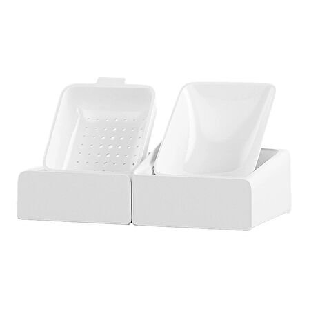 Yasomi DU-F03V SmartPaw+ 2si1 Arada 4L/5L Kapasiteli Pilli/Kablolu Akıllı Otomatik Mama ve Su Kabı (Beyaz)