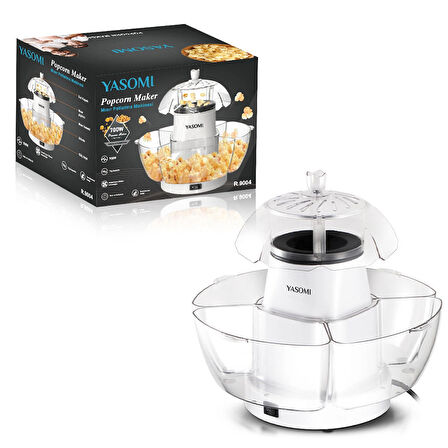 Yasomi Crispo Taşınabilir 70g Kapasiteli 1200W Mısır Patlatma Makinesi