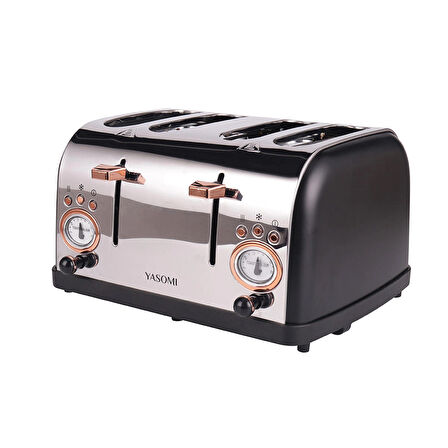  Yasomi YK-628T 4 Dilimli Geniş Yuvalı Ekmek Kızartma Makinesi