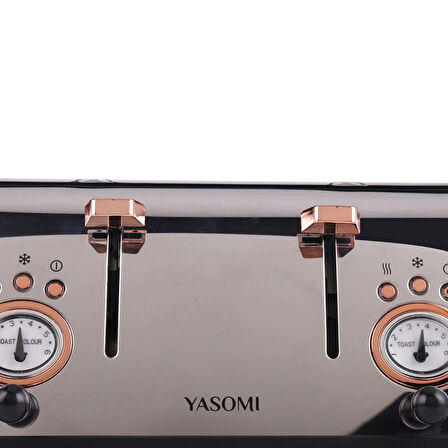  Yasomi YK-628T 4 Dilimli Geniş Yuvalı Ekmek Kızartma Makinesi