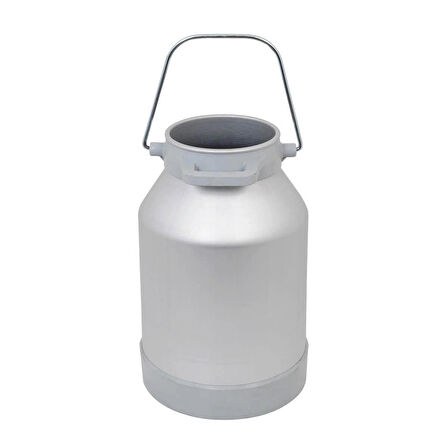 Melasty Süt Sağma Makinesi Alüminyum Süt Güğümü (30 Litre İki Kulp-Tek Saplı Dar Ağız) (Kapak Hariç)