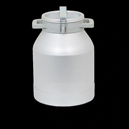 Melasty Süt Sağma Makinesi Alüminyum Süt Güğümü (20 Litre İki Kulplu Kapaklı Dar Ağız)