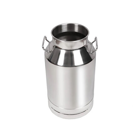 Melasty Süt Sağma Makinesi Paslanmaz Süt Güğümü (40 Litre İki Kulplu Kapaksız Ø180 mm Dar Ağız)