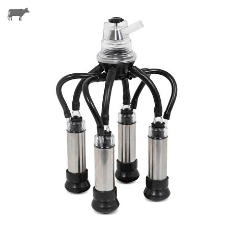Melasty Süt Sağma Makinesi 160 cc Sağım Demeti (Yarım Tip Paslanmaz Kılıflı)