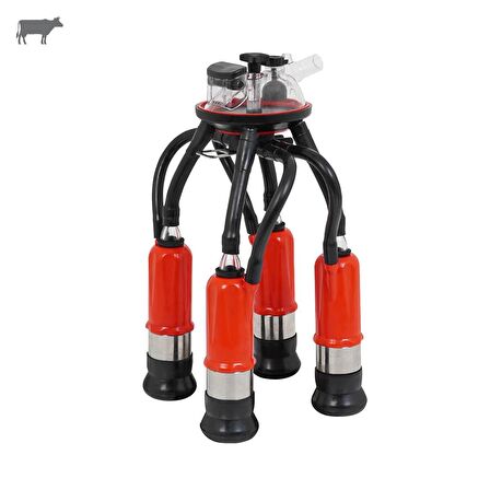 Melasty Süt Sağma Makinesi 240 cc Sağım Demeti (Kırmızı Plastik Kılıflı)