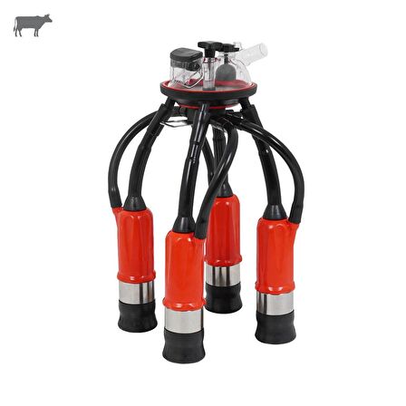 Melasty Süt Sağma Makinesi 240 cc Sağım Demeti (Kırmızı Plastik Kılıflı)