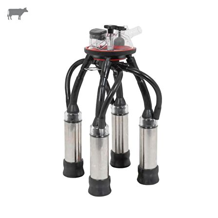 Melasty Süt Sağma Makinesi 240 cc Sağım Demeti (Yarım Tip Paslanmaz Kılıflı)