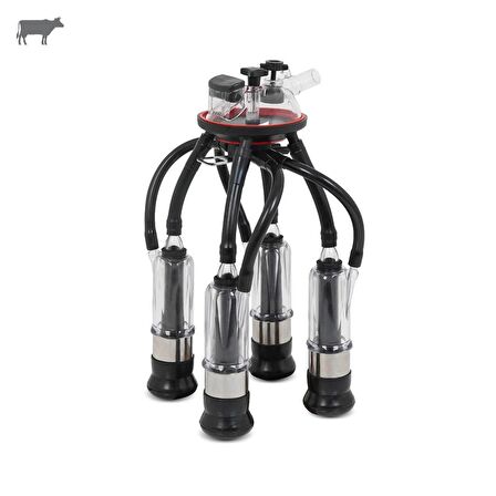 Melasty Süt Sağma Makinesi 240 cc Sağım Demeti (Şeffaf Plastik Kılıflı)
