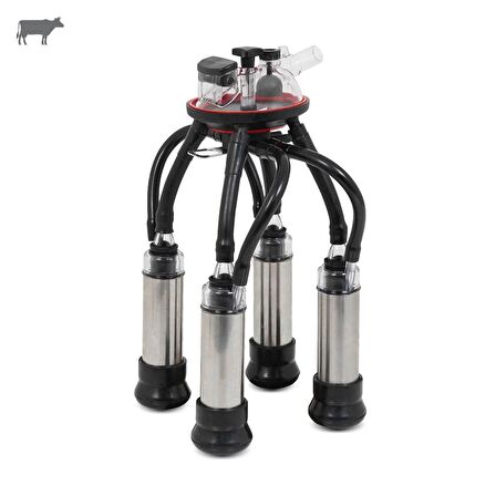 Melasty Süt Sağma Makinesi 240 cc Sağım Demeti (Yarım Tip Paslanmaz Kılıflı)