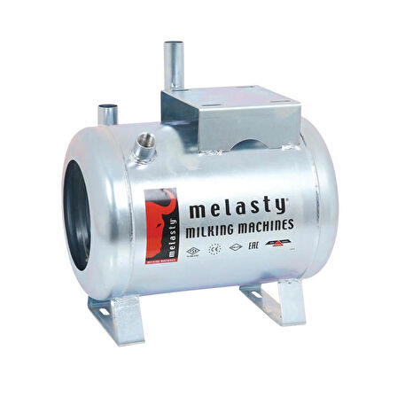 Melasty Süt Sağma Makinesi 18 Litre Kuru Tip Vakum Tankı (Melasty Model) (Galvaniz Kaplı)