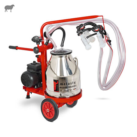 Melasty Ecomini Last Point İkili Koyun Süt Sağma Makinesi (Paslanmaz Güğüm-Silikon) (Kuru)