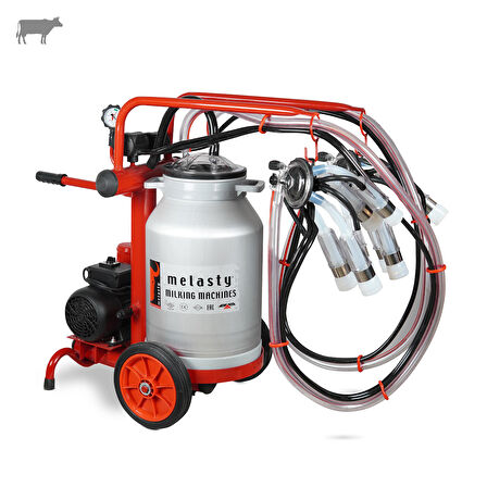 Melasty Ecomini İkili İnek Süt Sağma Makinesi (Alüminyum Güğüm-Silikon) (Kuru)