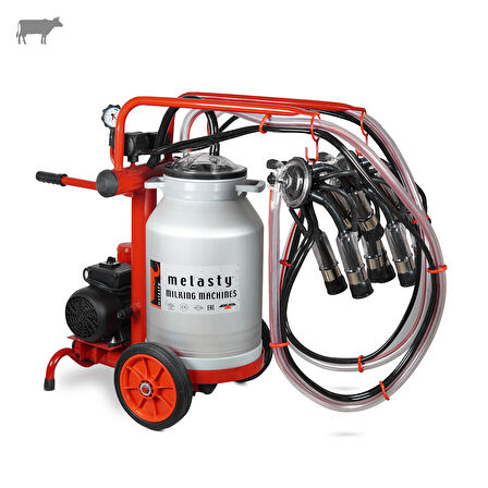 Melasty Ecomini İkili İnek Süt Sağma Makinesi (Alüminyum Güğüm-Kauçuk) (Kuru)