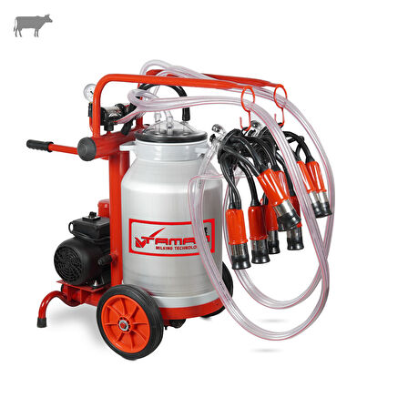 Tamam Ecomini İkili İnek Süt Sağma Makinesi (Alüminyum Güğüm-Kauçuk) (Kuru)
