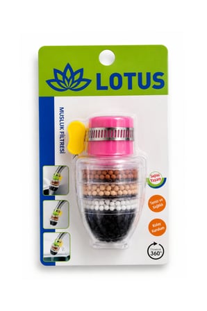 LOTUS Musluk Filtresi 360 Derece Dönebilen Çok Katmanlı Su Arıtma ve Tasarruf Aparatı