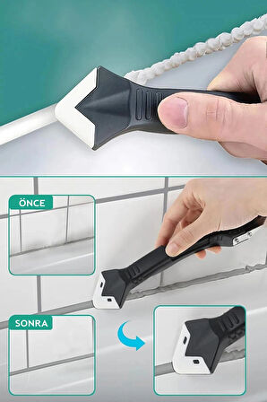 3'ü 1 Arada Derz Dolgu Kazıyıcı ve Uygulayıcı – Silikon Sıyırıcı, Pratik Fayans Temizleme Aparatı