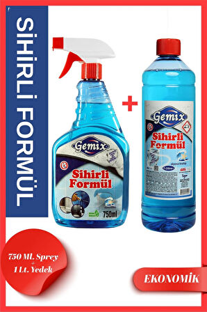 Gemix Derz Temizleyici Sihirli Formül Mavi Su 750 ml + 1000 ml