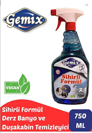 Gemix Sihirli Formül Derz Banyo Ve Duşakabin Temizleyici 750 ml