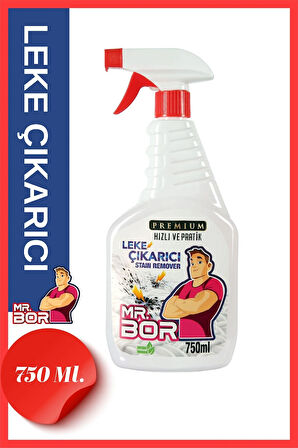 MR.BOR Premium Leke Çözücü Leke Çıkarıcı Yağ Sökücü Mutfak Temizleyici Çok Amaçlı Formül 750 Ml. X 2 Adet