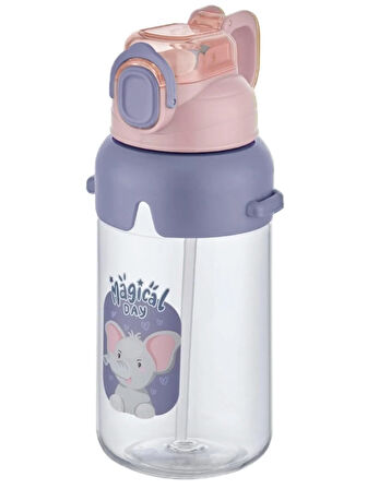 Vagonlife Policarbon Pipetli Matara Suluk 650 ml Pembe