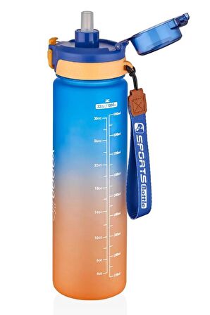 Vagonlife Motivasyon Su Matarası 1000Ml Mavi