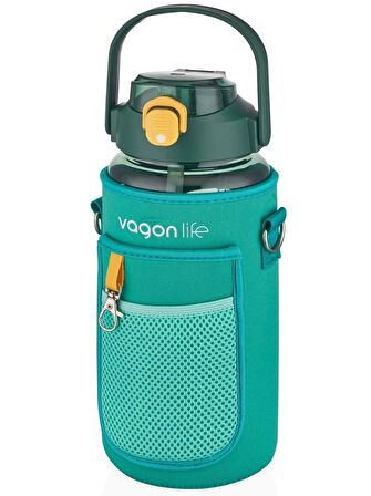 Vagonlife Tritan Kılıflı Matara 1500 Ml Yeşil