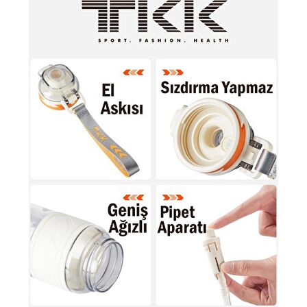 Tkk Su Matarası 600 Ml Beyaz Tk019