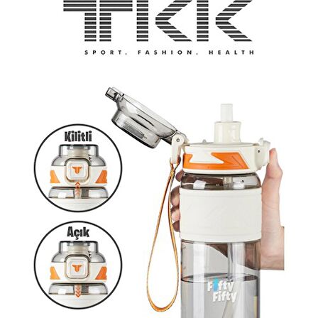 Tkk Su Matarası 600 Ml Beyaz Tk019