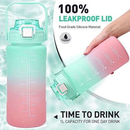 Vagonlife Su Matarası 1500Ml VGN2213 Mavi Pembe