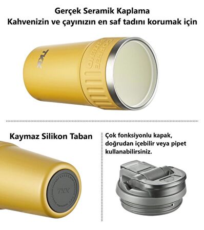 TKK Çelik Termos Mug 630Ml Sarı