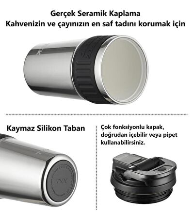 TKK Çelik Termos Mug 630Ml Gümüş